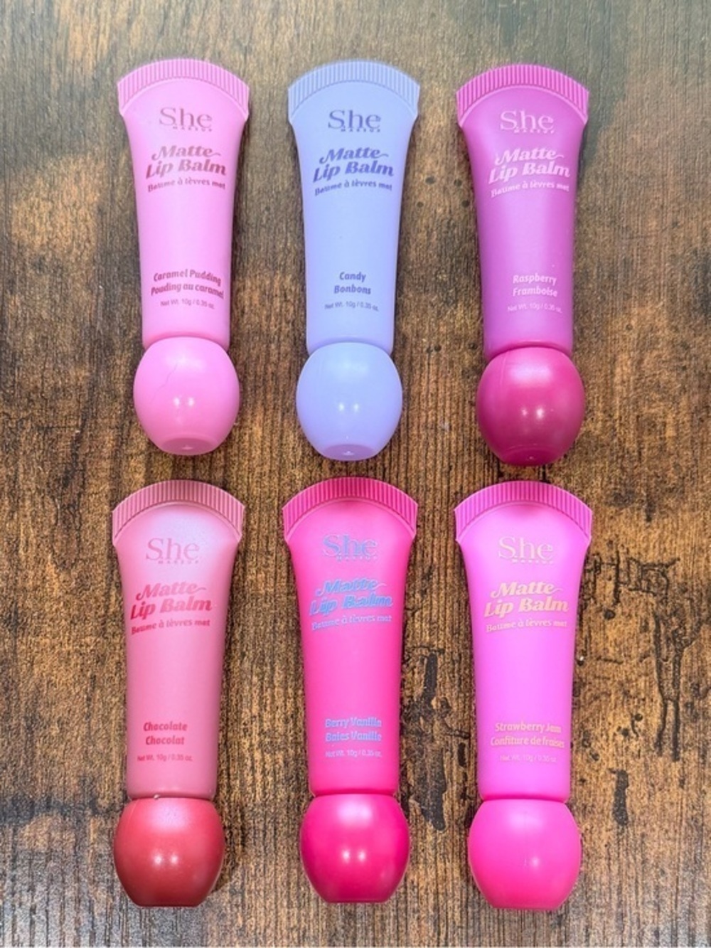 She Makeup Matte Lip Balm - Pink & Purple Assorted Shades